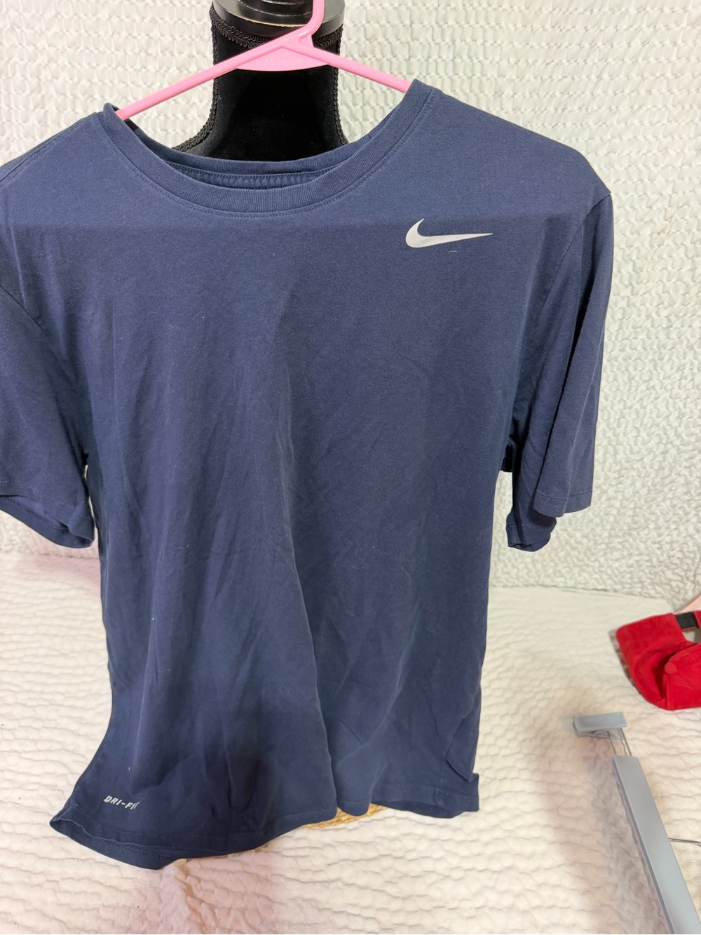 Nike Navy Short-Sleeve Athletic Tee with Swoosh